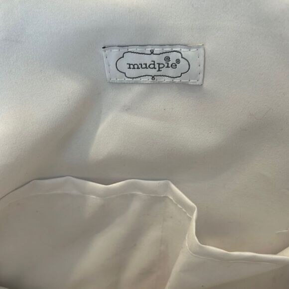 Mudpie white and silver wicker handbag shoulder strap and handles used 1x EUC - Picture 8 of 10